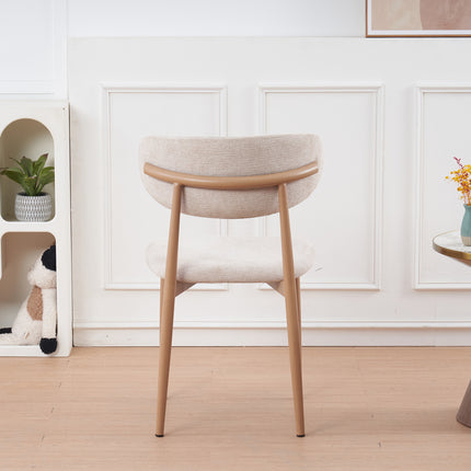 SET DEAL 4 stuks: Eetkamerstoel Japandi beige Reika lichtbruin