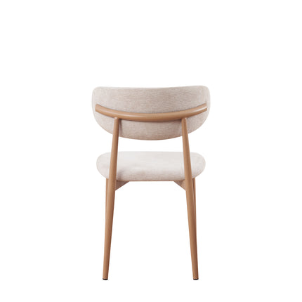SET DEAL 4 stuks: Eetkamerstoel Japandi beige Reika lichtbruin