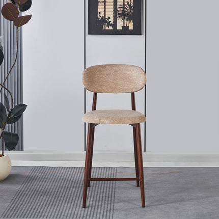 SET DEAL: 4 stuks Barkruk Japandi bruin Reika walnoot