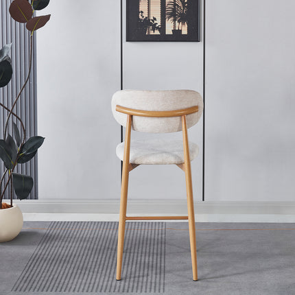 Barkruk Japandi beige Reika lichtbruin