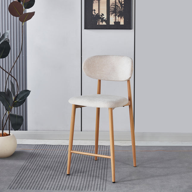 Barkruk Japandi beige Reika lichtbruin