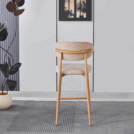 SEAT DEAL: 4 stuks Barkruk Japandi bruin Reika lichtbruin