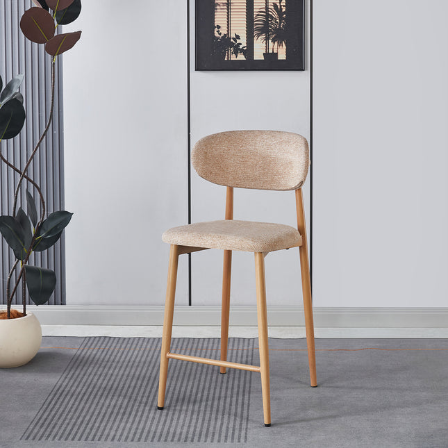 Barkruk Japandi bruin Reika lichtbruin