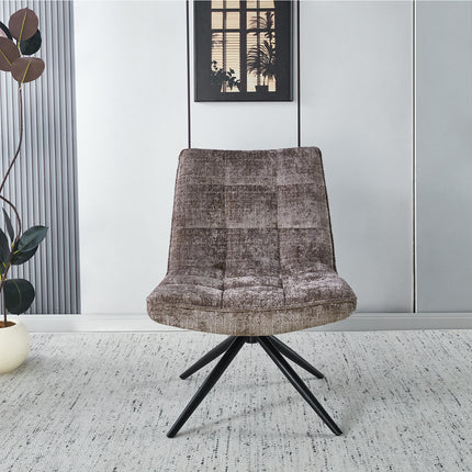 Draaibare fauteuil Rosa bruin chenille