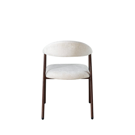 Eetkamerstoel Japandi beige Mika walnoot