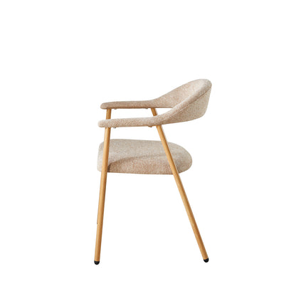 SET DEAL: 6 stuks Eetkamerstoel Japandi bruin Mika lichtbruin