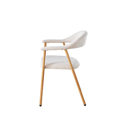 SET DEAL: 6 stuks Eetkamerstoel Japandi beige Mika lichtbruin