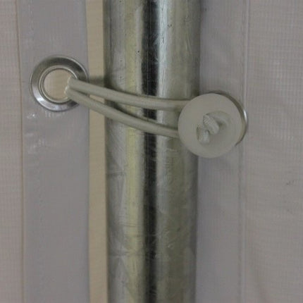 Partytent wit pvc met grondframe 3x4m