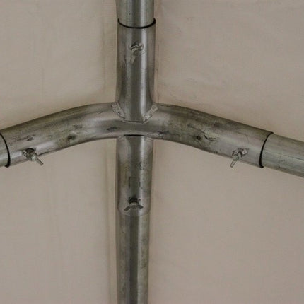 Partytent wit pvc met grondframe 5x10m