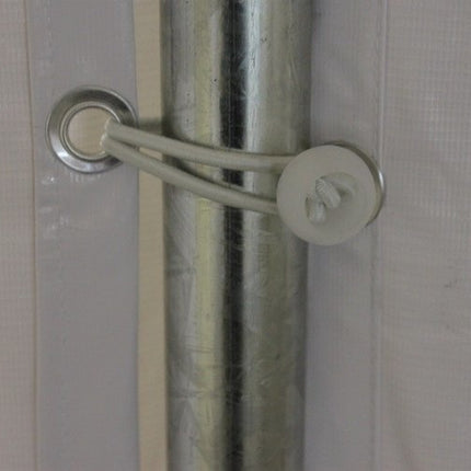 Partytent wit pvc met grondframe 5x10m