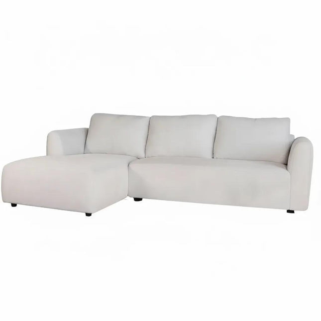 Hoekbank Hudson 280cm chenille lichtgrijs links