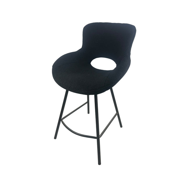 SET DEAL: 2 stuks Barkruk Maike zwart teddy