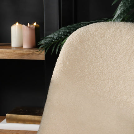 SET DEAL: 6 stuks Eetkamerstoel Simpy zand teddy eetstoel