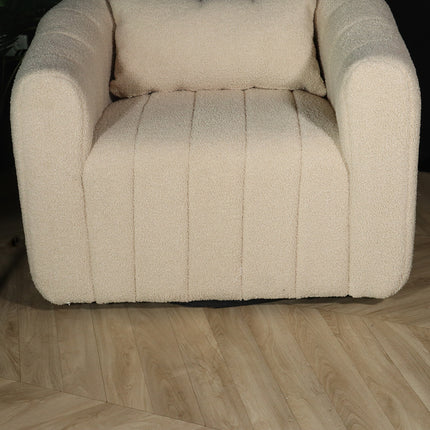 Fauteuil Billie teddy beige draaibare fauteuil