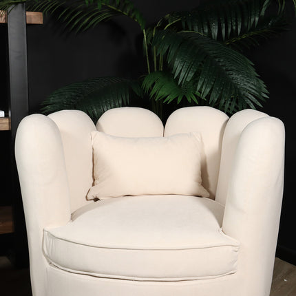 Fauteuil Daphne velvet creme draaibare fauteuil