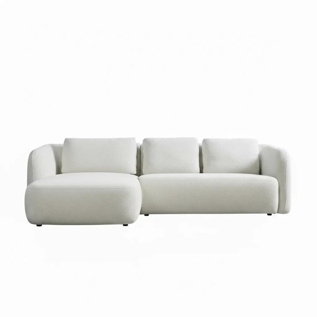 Hoekbank Cloud creme polyester 285cm links
