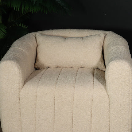 Fauteuil Billie teddy beige draaibare fauteuil