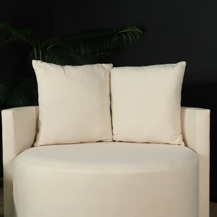 Fauteuil loveseat velvet creme draaibare fauteuil