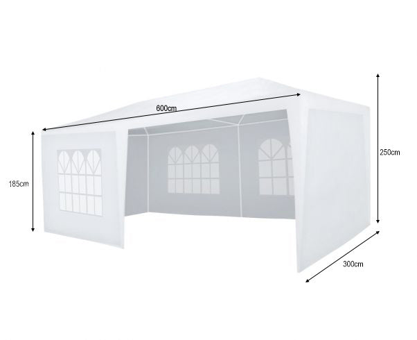 Partytent wit 3x6m budget