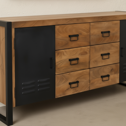 Dressoir mangohout 180cm bruin Jazzy