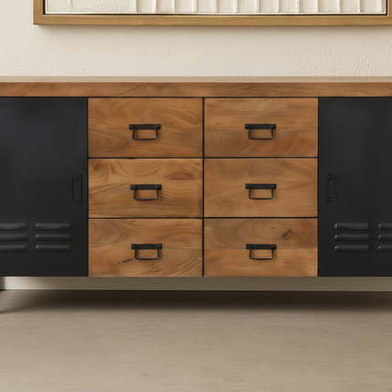 Dressoir mangohout 180cm bruin Jazzy