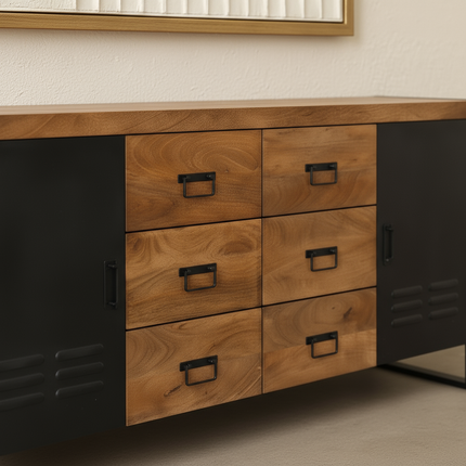 Dressoir mangohout 180cm bruin Jazzy