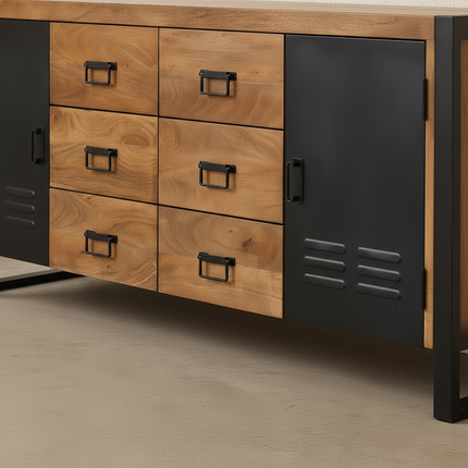 Dressoir mangohout 180cm bruin Jazzy