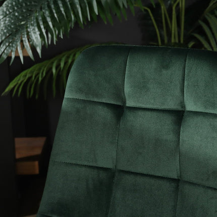 SET DEAL 6 stuks: Eetkamerstoel donkergroen velvet Catoo