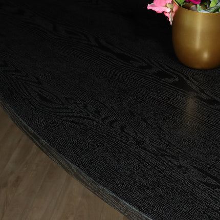 Eettafel Rato ovaal 180cm zwart MDF