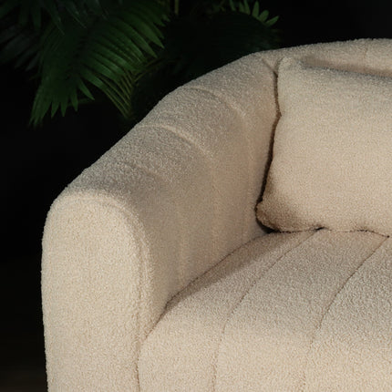 Fauteuil Billie teddy beige draaibare fauteuil