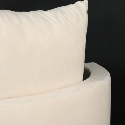 Fauteuil loveseat velvet creme draaibare fauteuil