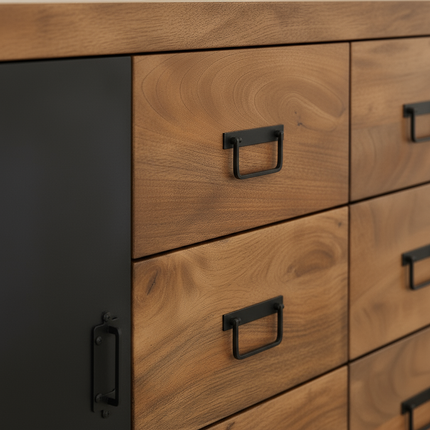Dressoir mangohout 180cm bruin Jazzy
