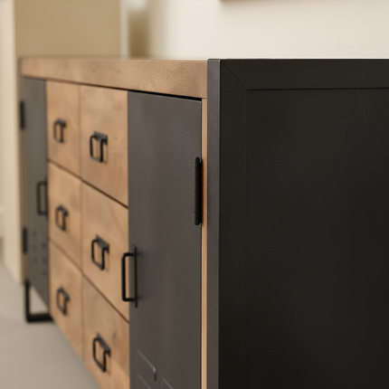 Dressoir mangohout 180cm bruin Jazzy