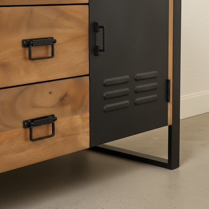 Dressoir mangohout 180cm bruin Jazzy