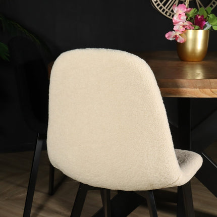 SET DEAL: 6 stuks Eetkamerstoel Simpy zand teddy eetstoel