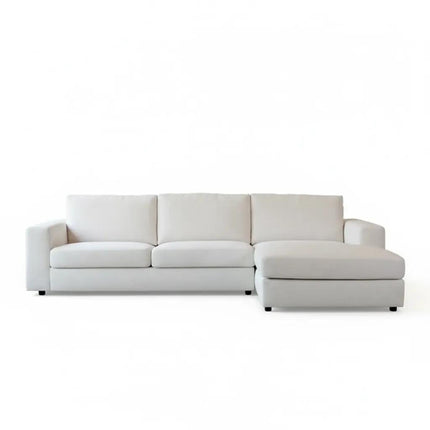 Hoekbank Uno naturel polyester 300cm rechts