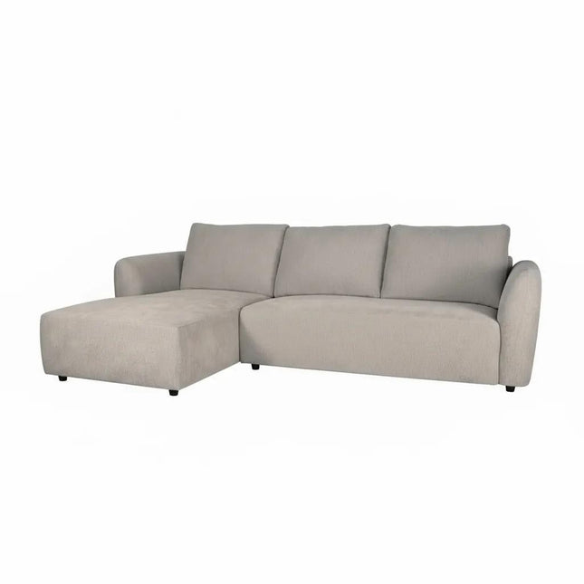 Hoekbank Hudson 280cm chenille donkergrijs links