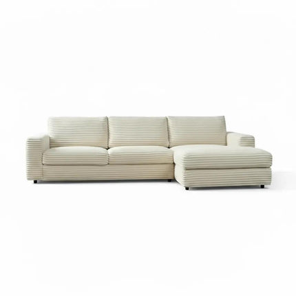 Hoekbank Uno creme polyester 300cm rechts