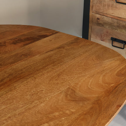 Eettafel Austin deens ovaal 240cm lichtbruin mangohout