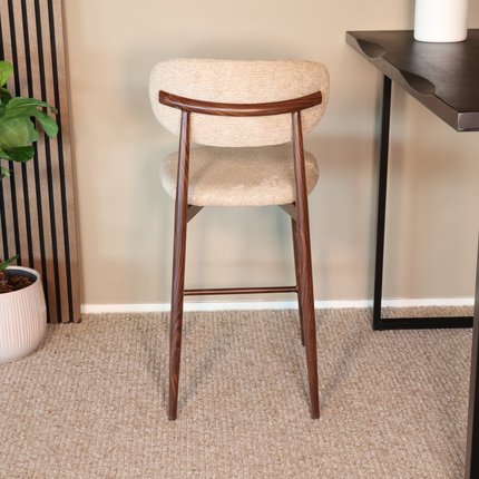 SET DEAL: 2 stuks Barkruk Japandi bruin Reika walnoot