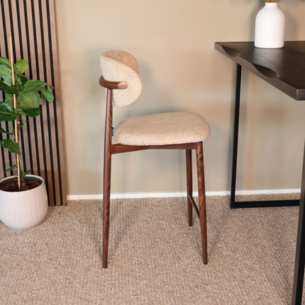 SET DEAL: 4 stuks Barkruk Japandi bruin Reika walnoot