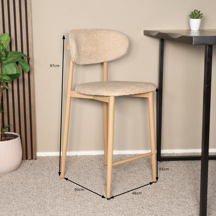 SET DEAL: 2 stuks Barkruk Japandi bruin Reika lichtbruin