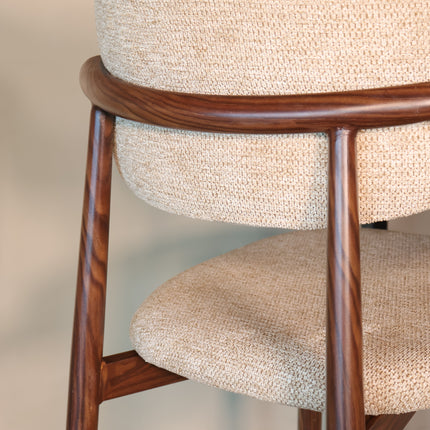 SET DEAL: 2 stuks Barkruk Japandi bruin Reika walnoot