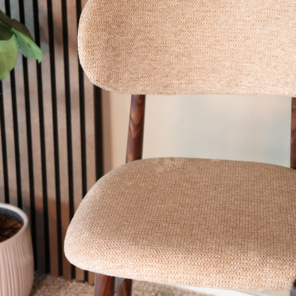 SET DEAL: 4 stuks Barkruk Japandi bruin Reika walnoot