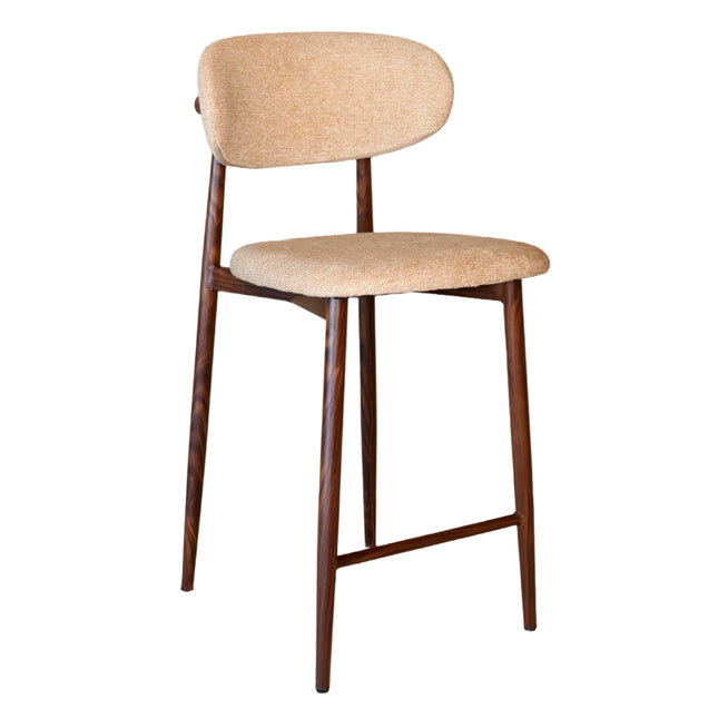 Barkruk Japandi bruin Reika walnoot