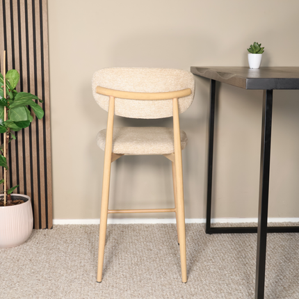 Barkruk Japandi bruin Reika lichtbruin