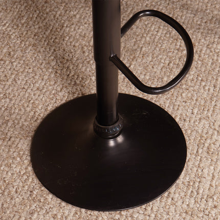 Barkruk antraciet microvezel Anel met zwart onderstel