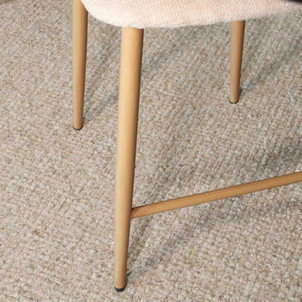 SET DEAL: 4 stuks Barkruk Japandi beige Reika lichtbruin