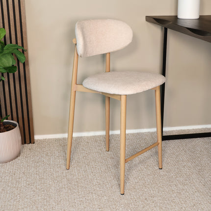 SET DEAL: 2 stuks Barkruk Japandi beige Reika lichtbruin