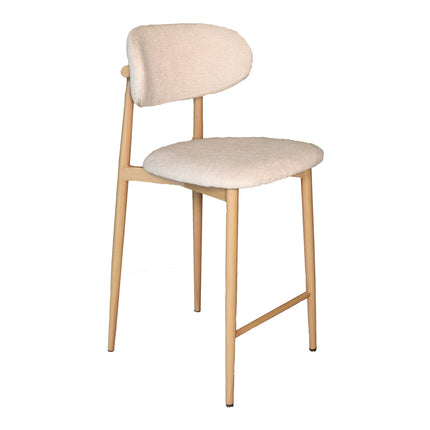 Barkruk Japandi beige Reika lichtbruin